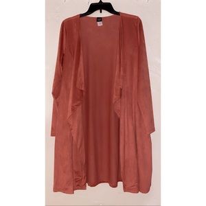 Forever 21 Blush Pink Suede Cardigan